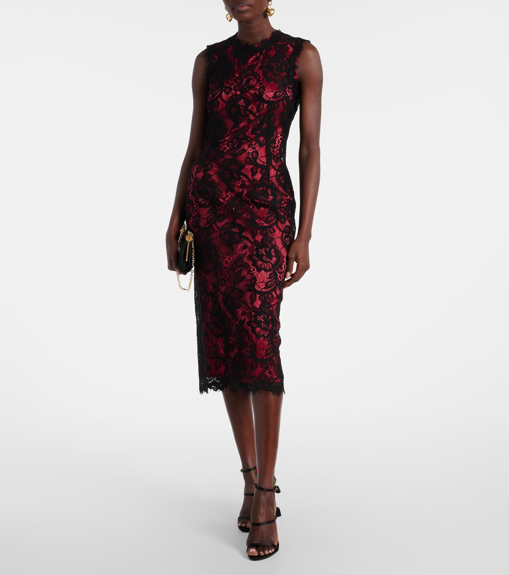 Cotton-blend lace midi dress - 2