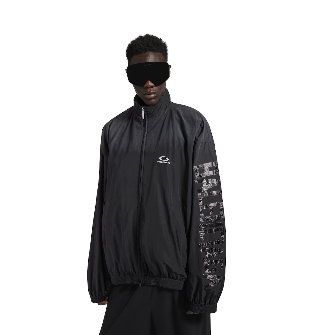 Men's Tracksuit Jacket Medium Fit in Black - 5