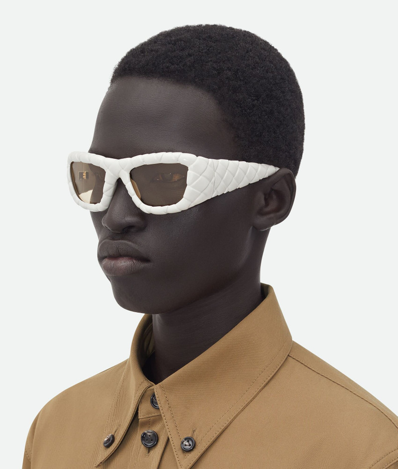 Bottega Veneta Intrecciato Rectangular Sunglasses outlook