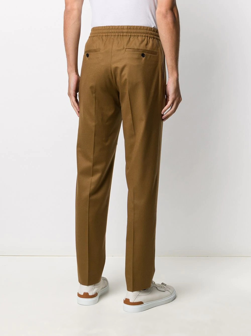 straight-leg drawstring trousers - 4