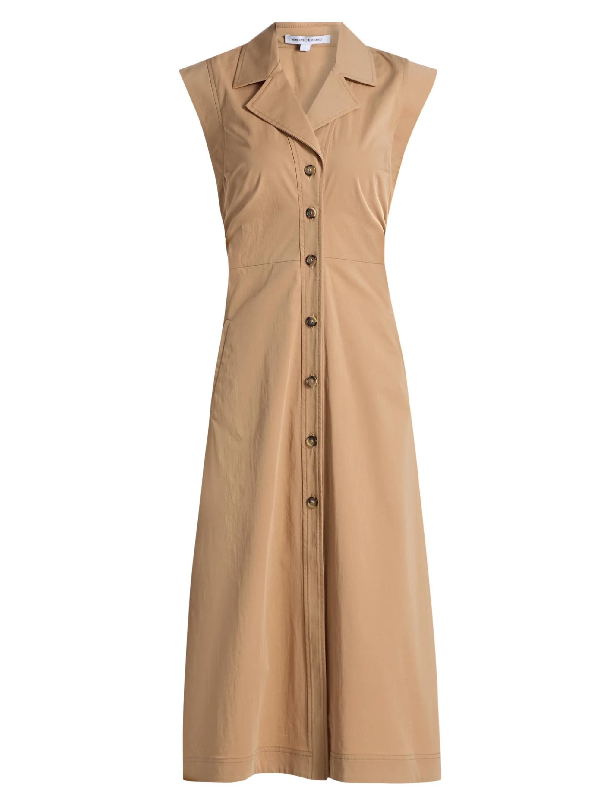 Women's Orla Cotton-Blend Midi-Shirtdress - Khaki - 1