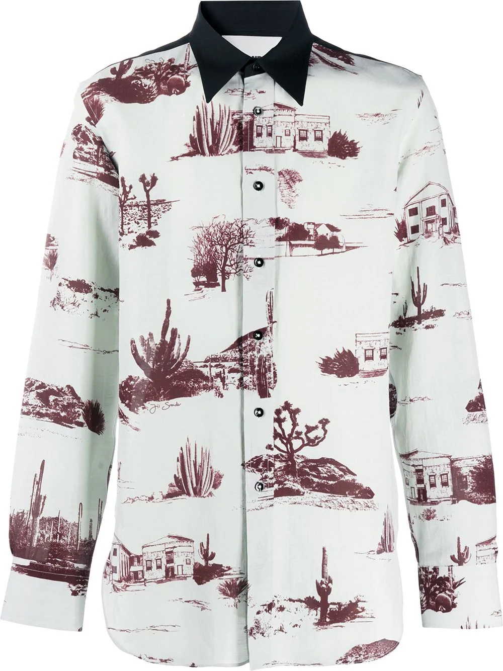 western print shirt - 1