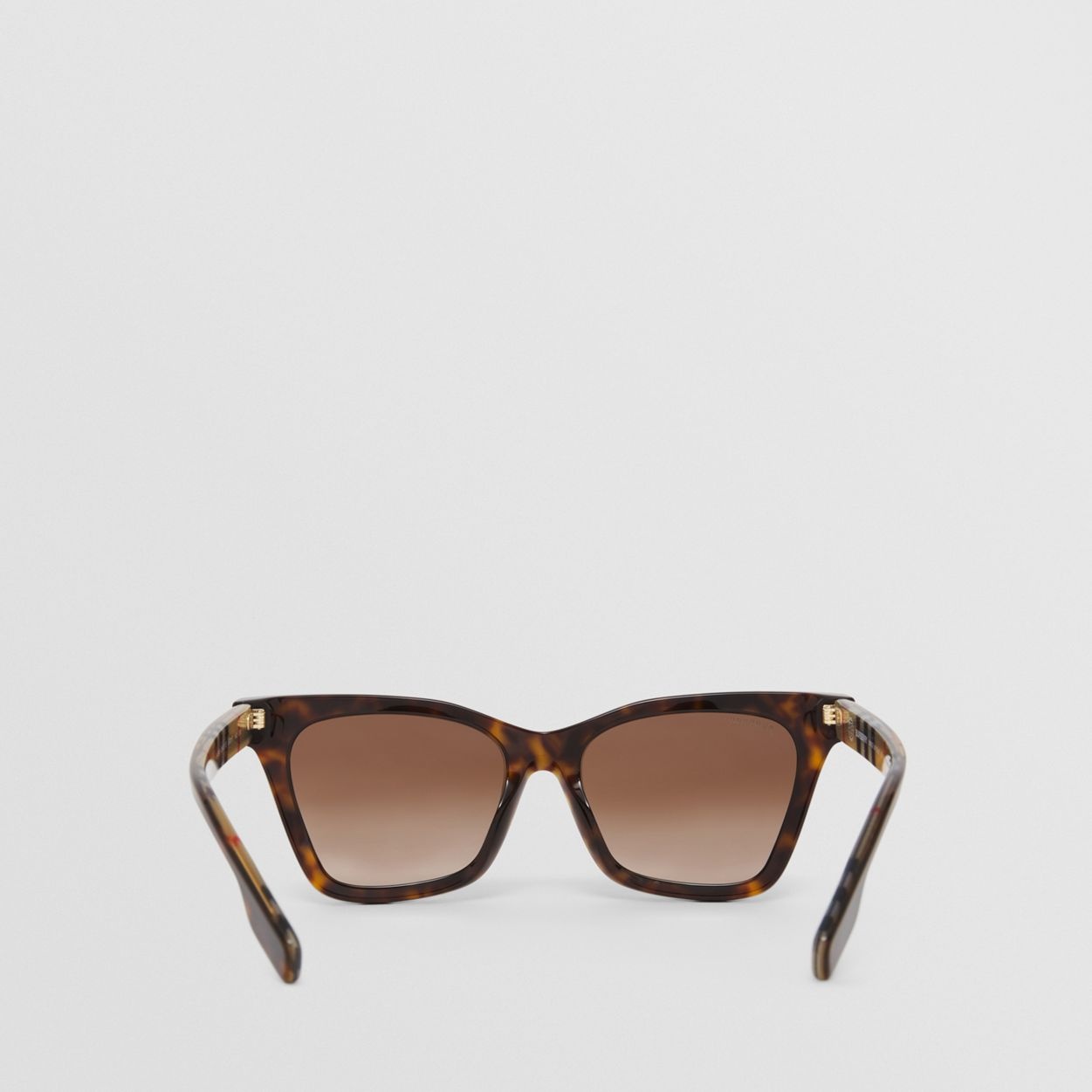 Check Detail Bio-acetate Square Frame Sunglasses - 7