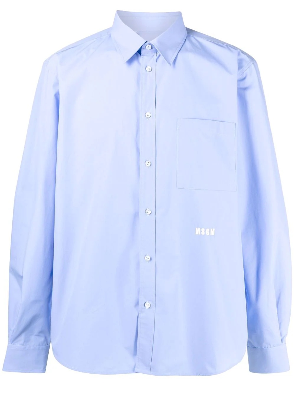 logo-embroidered shirt - 1