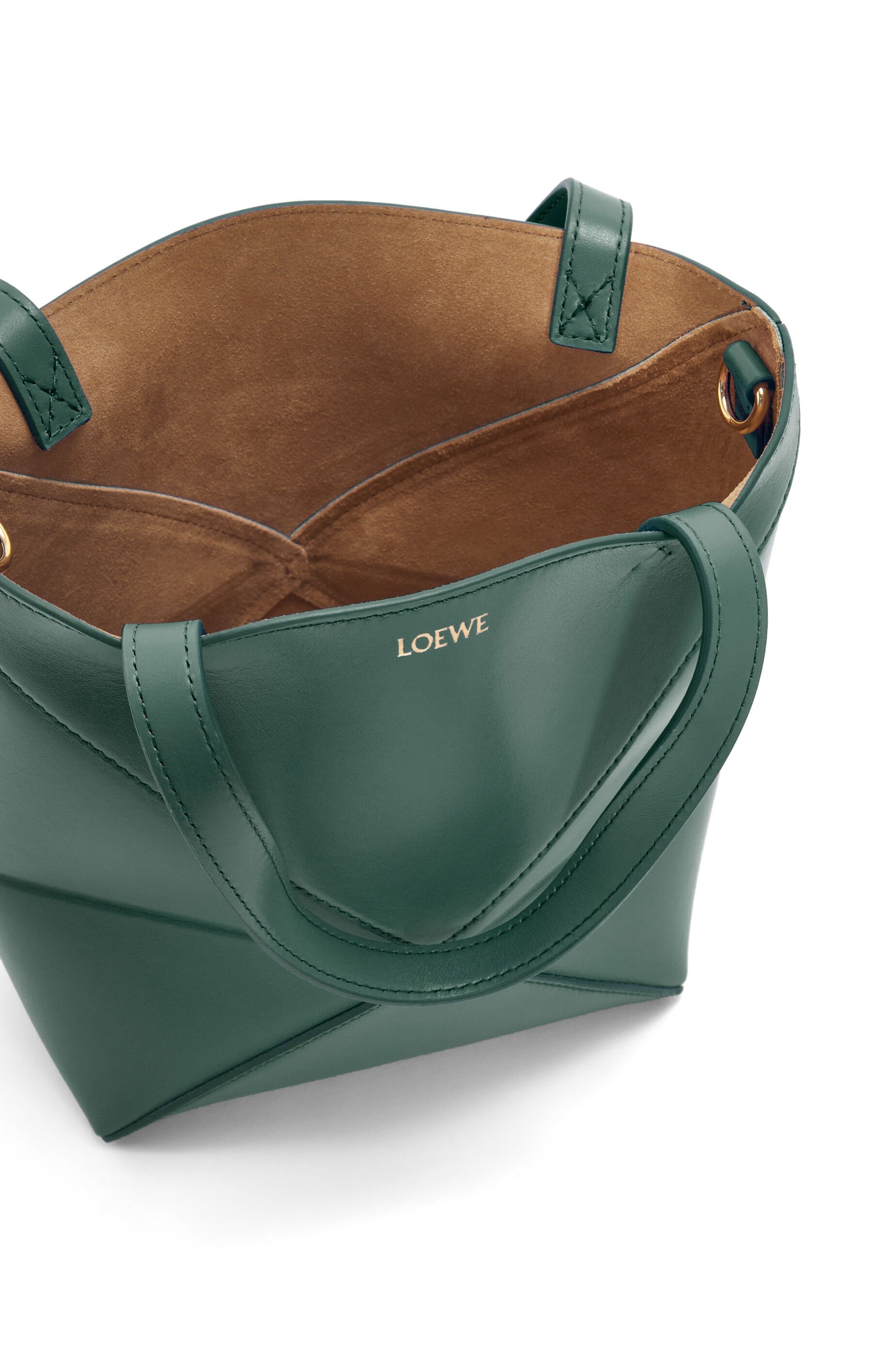 Mini Puzzle Fold tote in shiny calfskin - 8