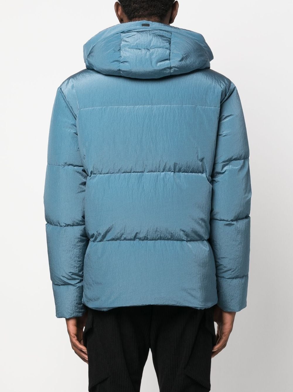 padded zip-up hooded jacket - 4