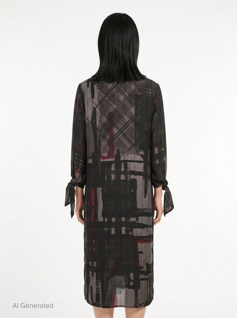 Knot Sleeve Midi Dress 7