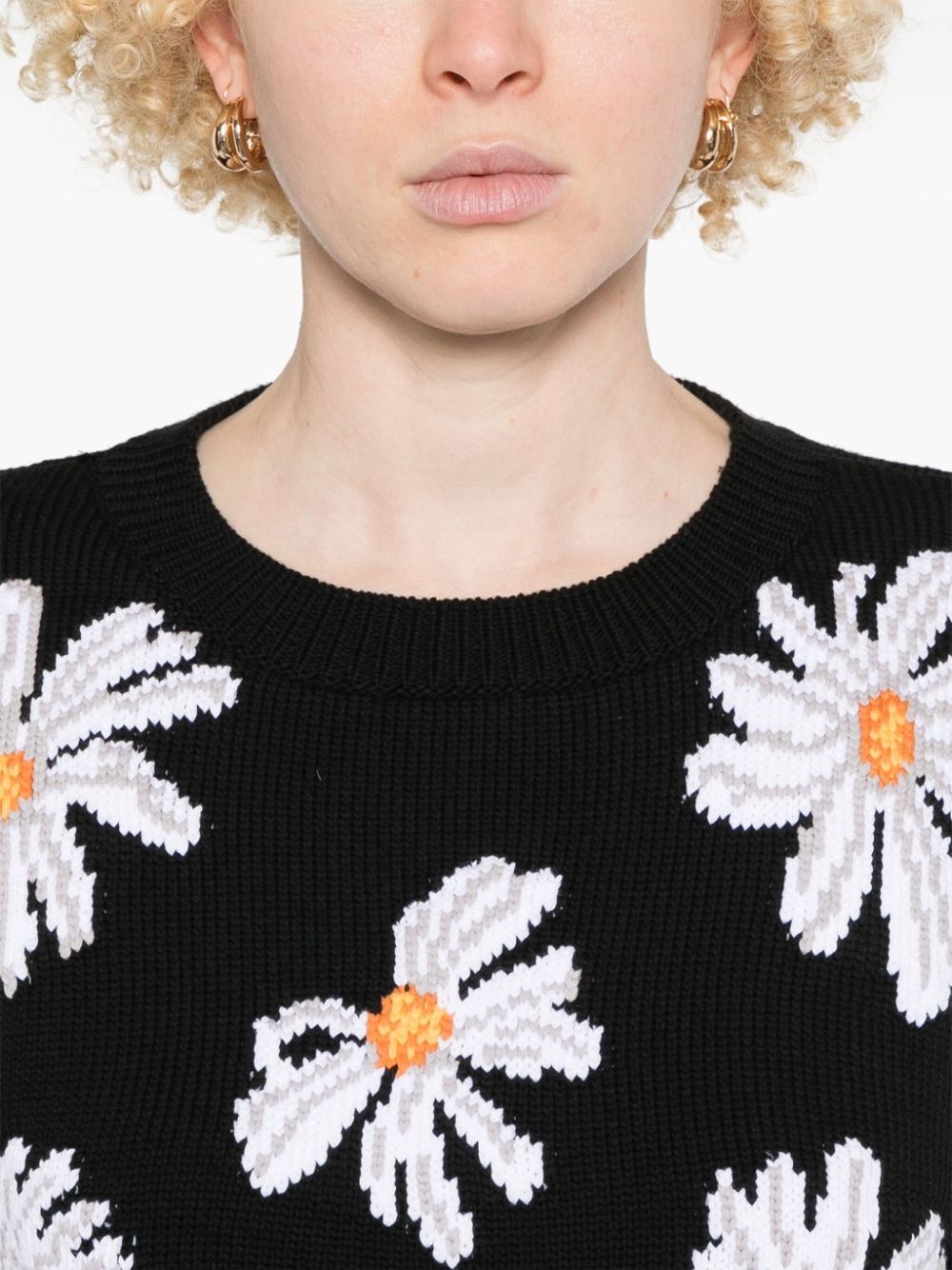 floral-jacquard sweater - 5