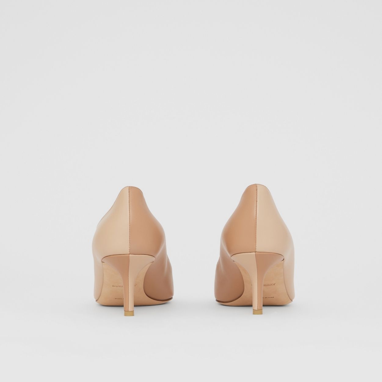 Two-tone Leather Point-toe Pumps - 5
