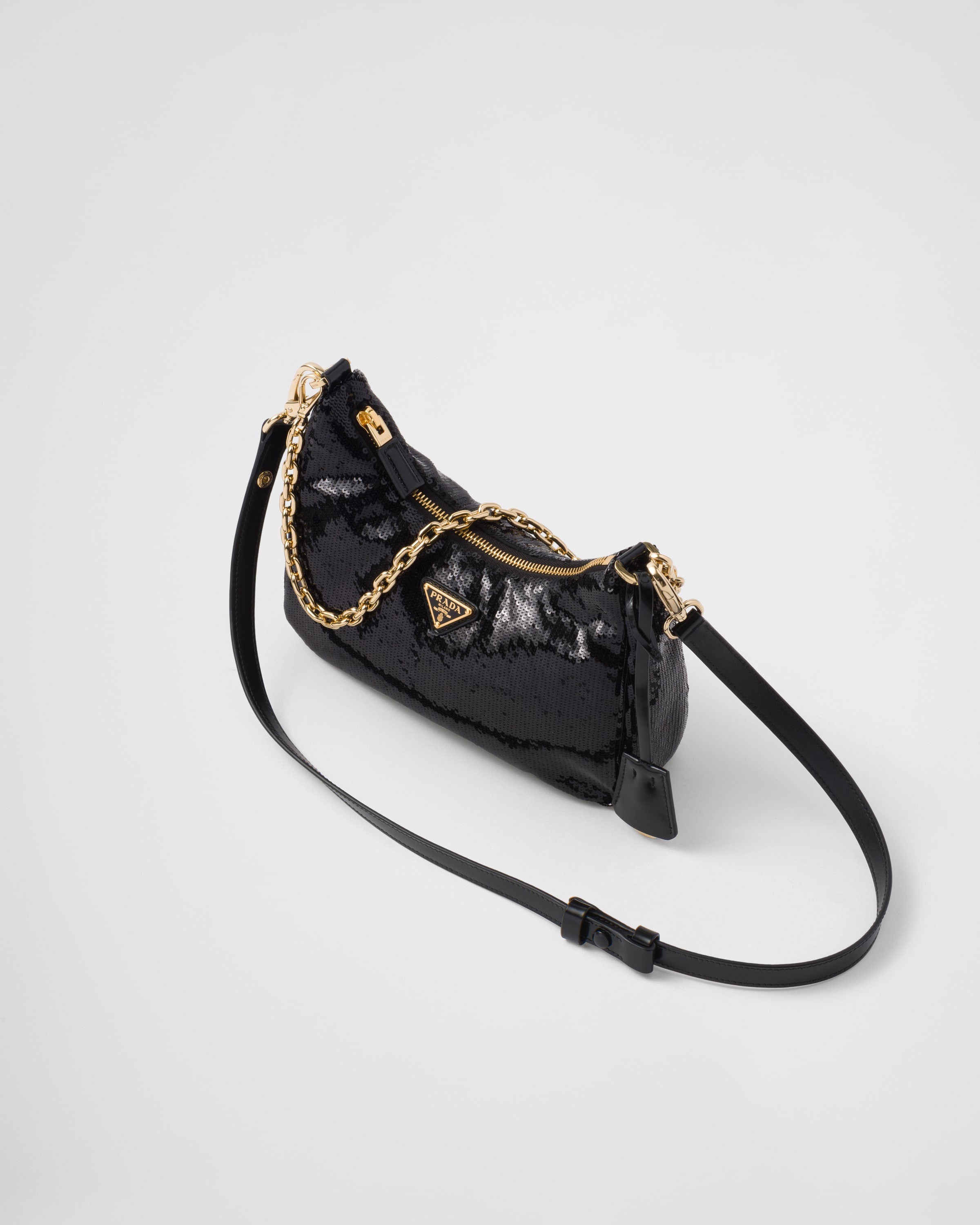 PRADA＊Re-Nylon and sequin mini-bag スパンコールバッグ＊送込 PRADA Prada Re-Edition Re-Nylon and sequin mini-bag