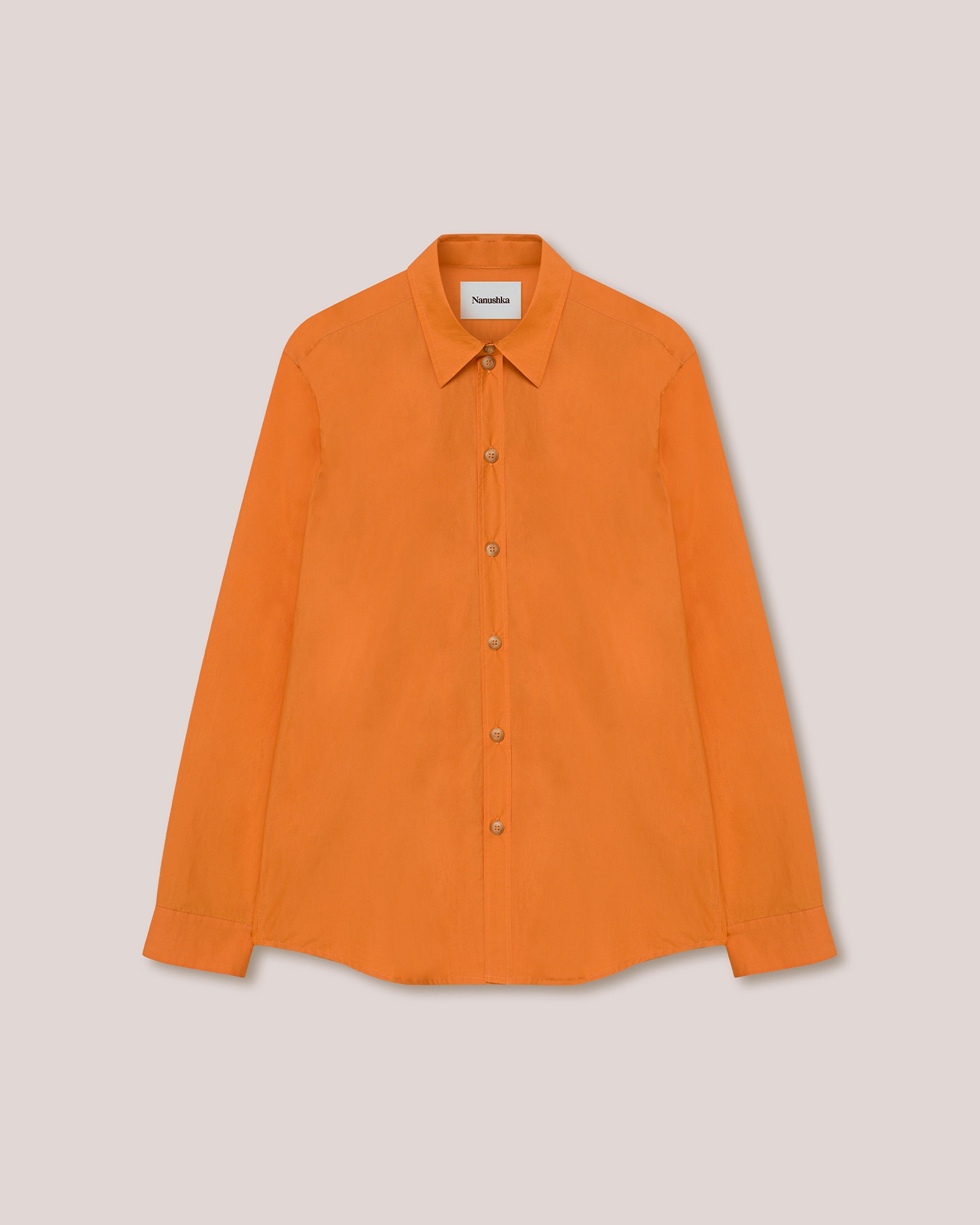 MYA - Light poplin classic shirt - Orange - 1