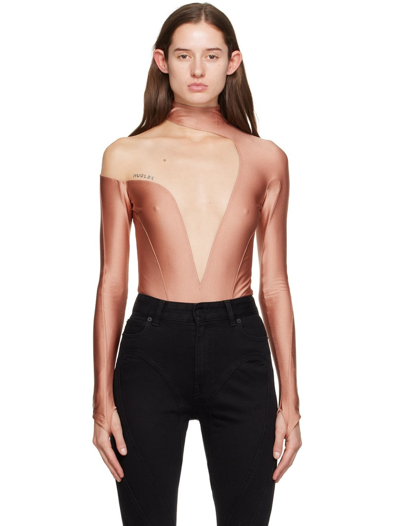 Pink Asymmetric Illusion Bodysuit 1