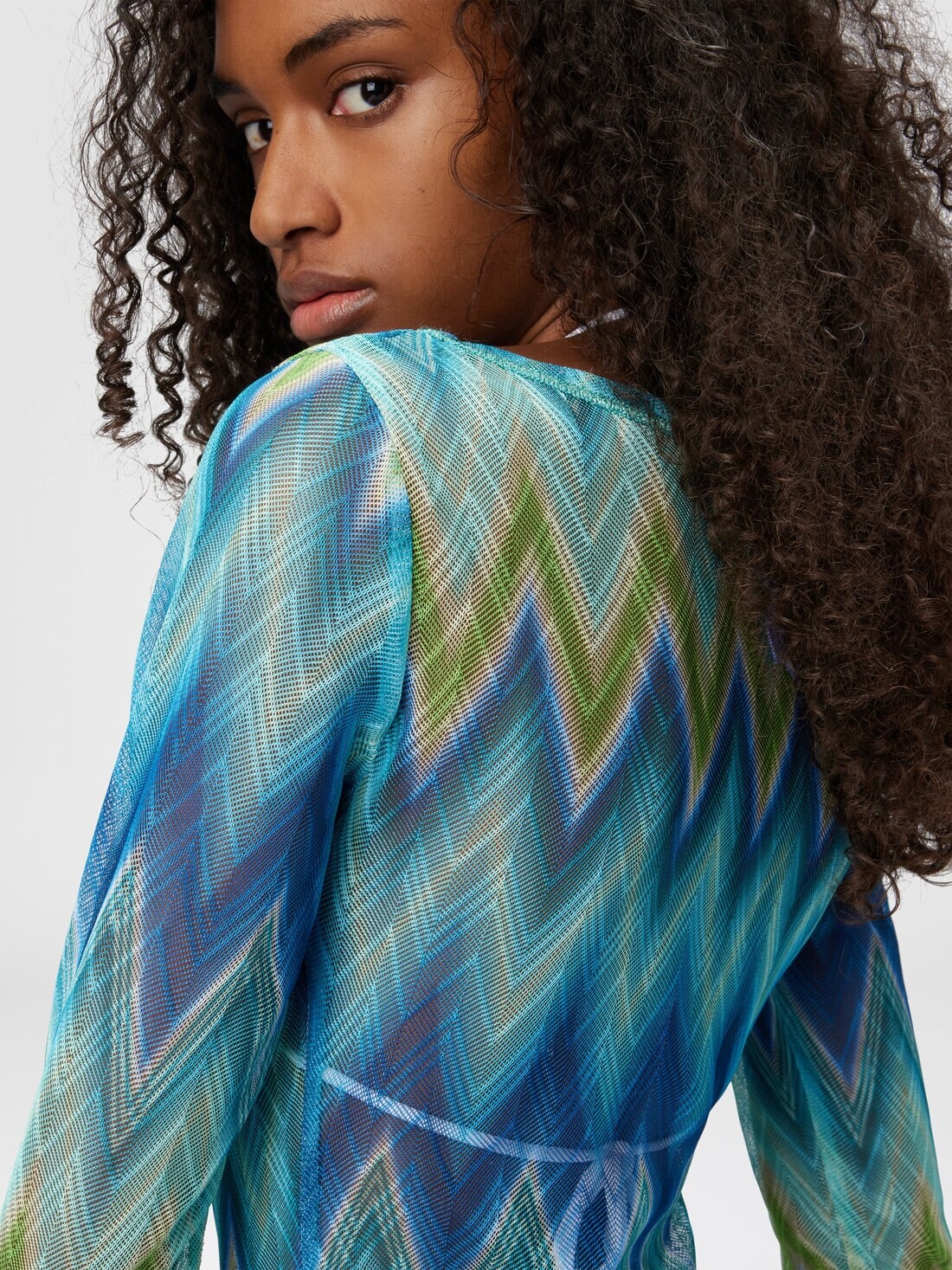 Long Sleeve T-Shirt with Faded Striped Pattern - 5