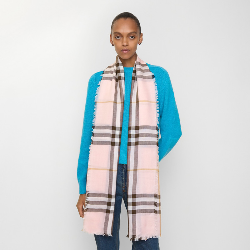 Burberry Reversible Check Wool Silk Scarf outlook