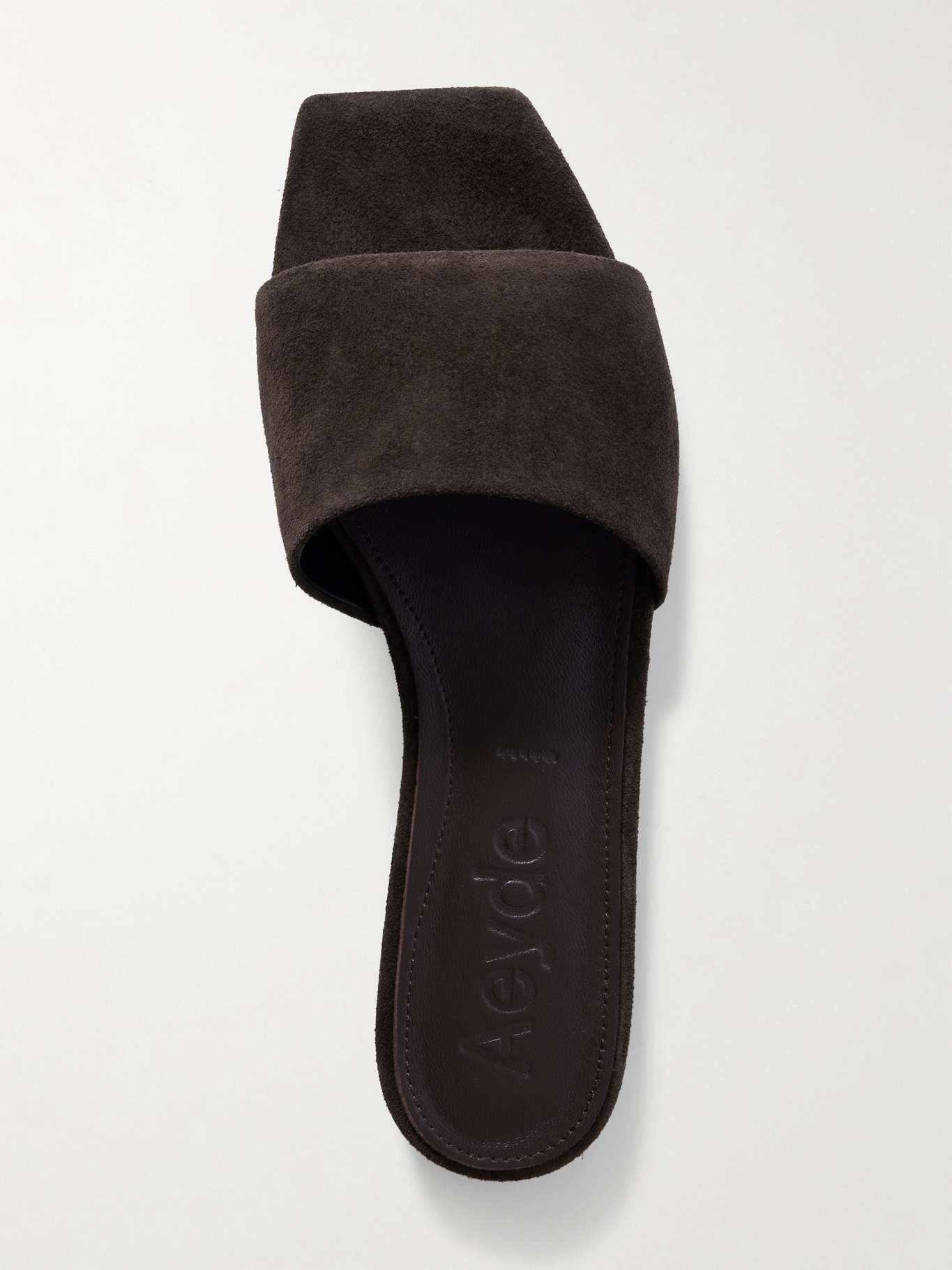 Anna suede slides Chocolate - 5