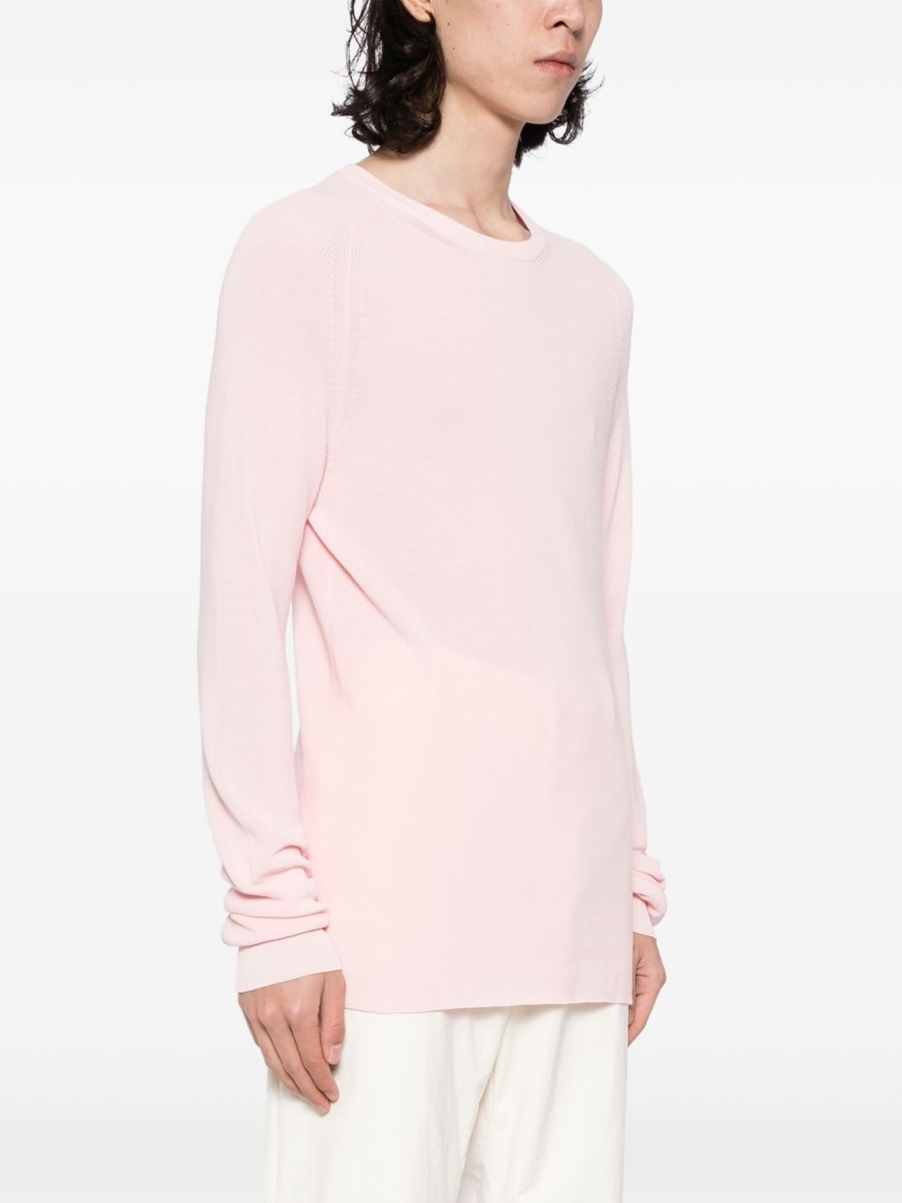crew-neck cotton jumper - 3
