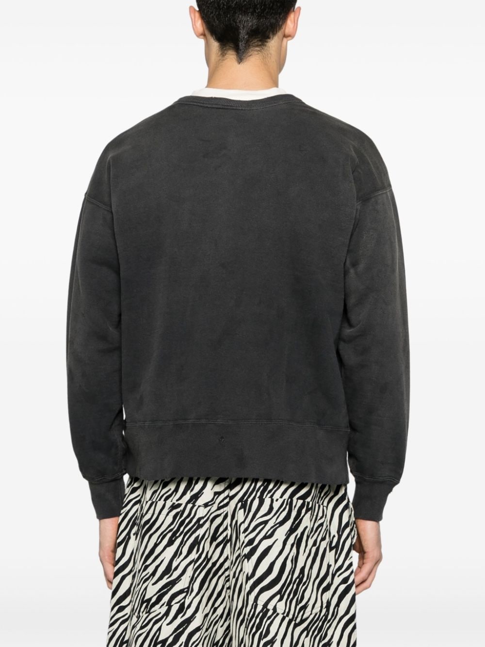 logo-print cotton sweatshirt - 4