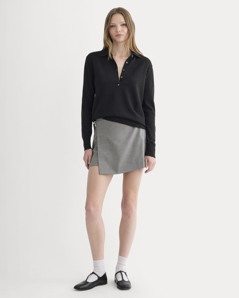 OVERSIZED POLO SWEATER IN COTTON MERINO 3