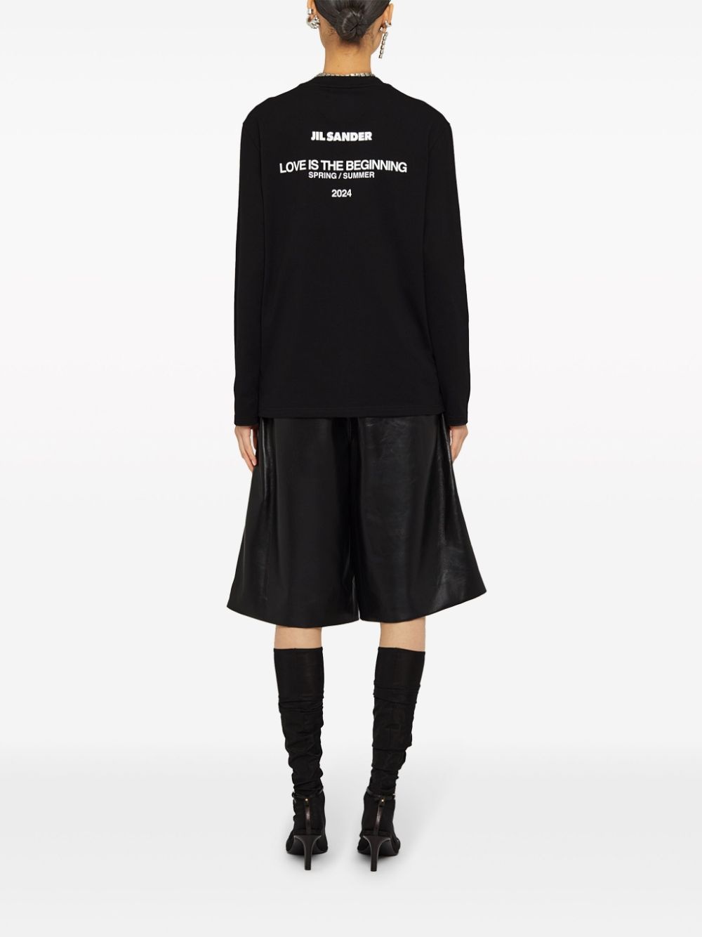 logo-print long-sleeve T-shirt - 3