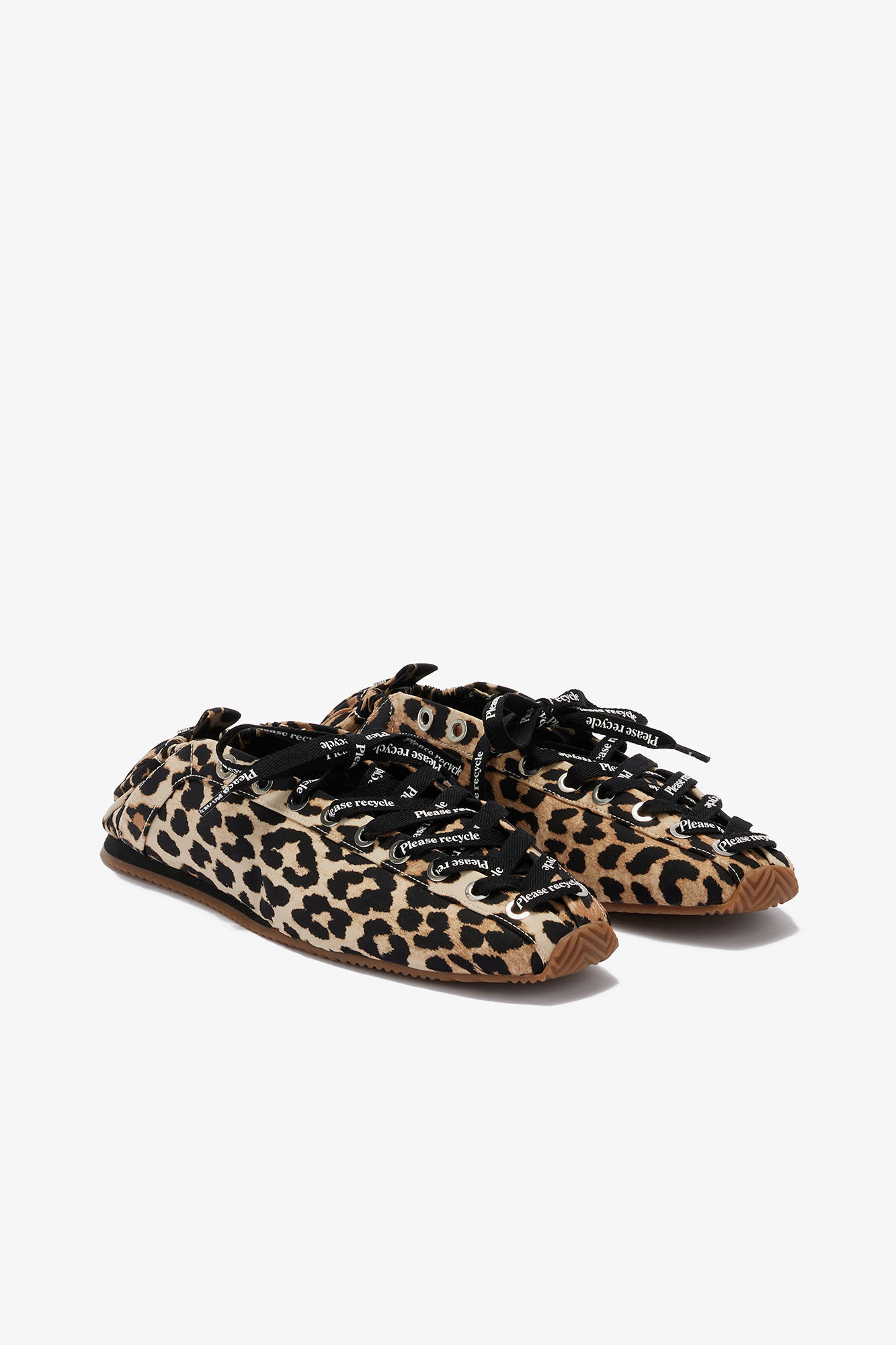 LACE UP SPORTY BALLERINA IN LEOPARD - 2