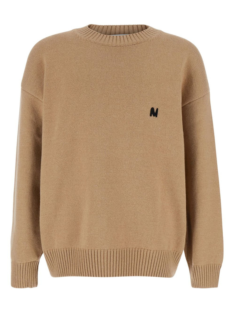 logo-embroidered crew-neck sweater 1