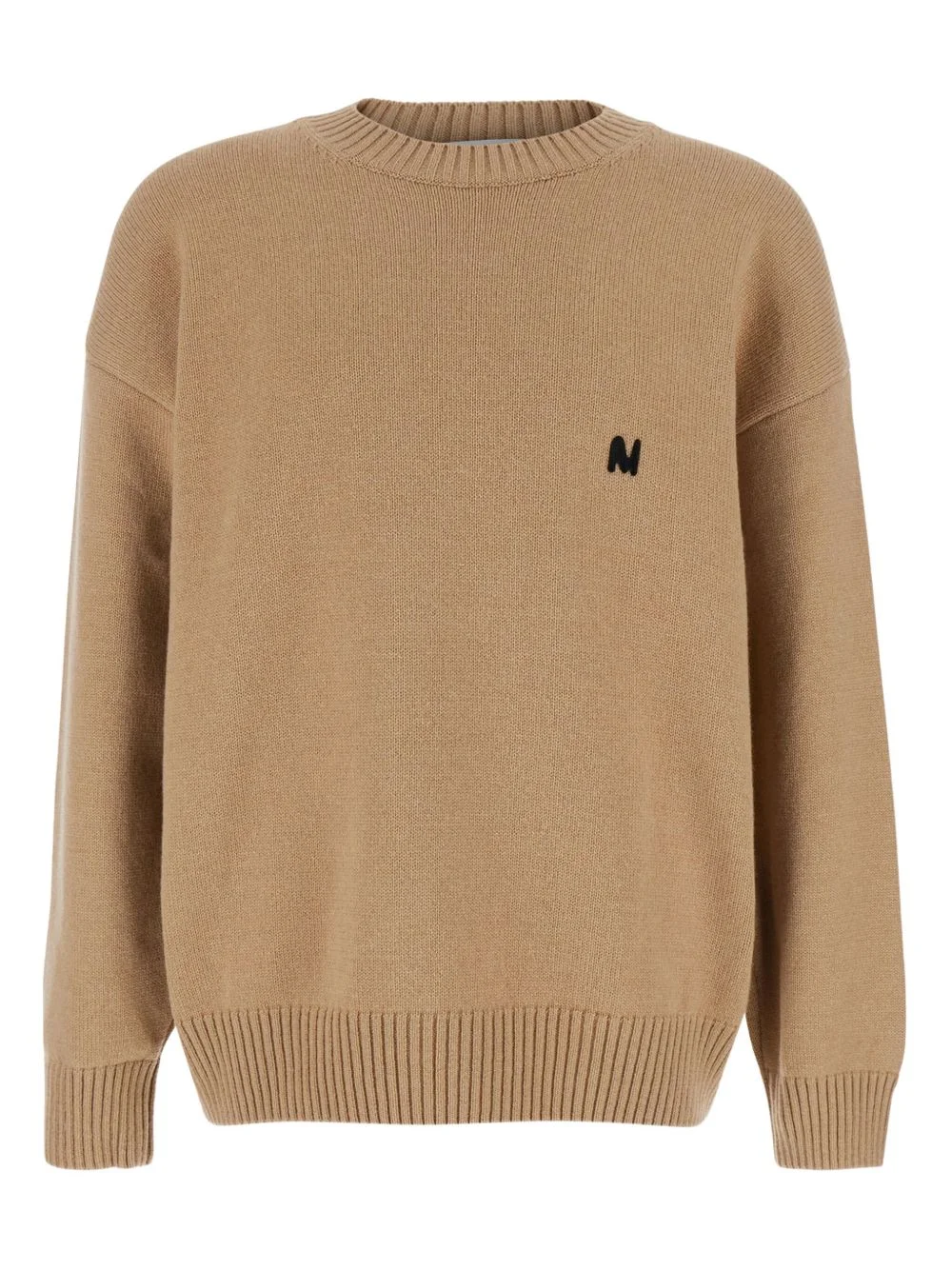 logo-embroidered crew-neck sweater - 1