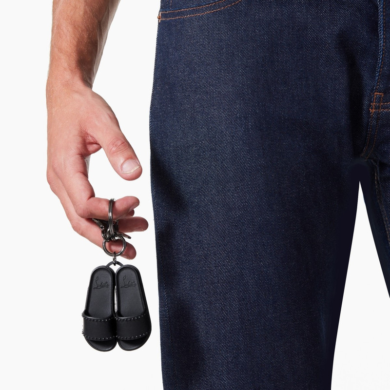 Christian Louboutin Loubipool Keyring BLACK/GUN METAL outlook
