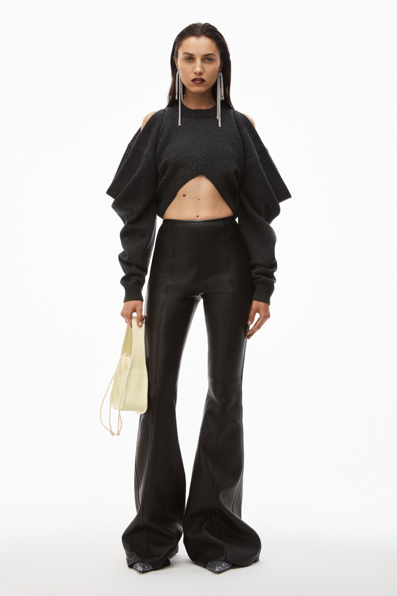 Alexander Wang INVERTED V-NECK SWEATER IN BOILED WOOL outlook