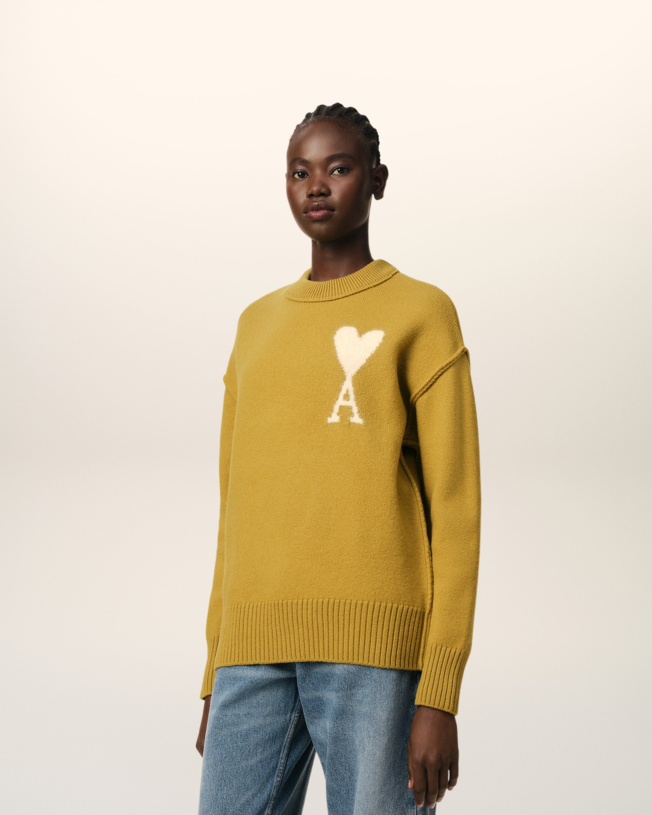 MUSTARD WOOL AMI DE COEUR SWEATER - 6