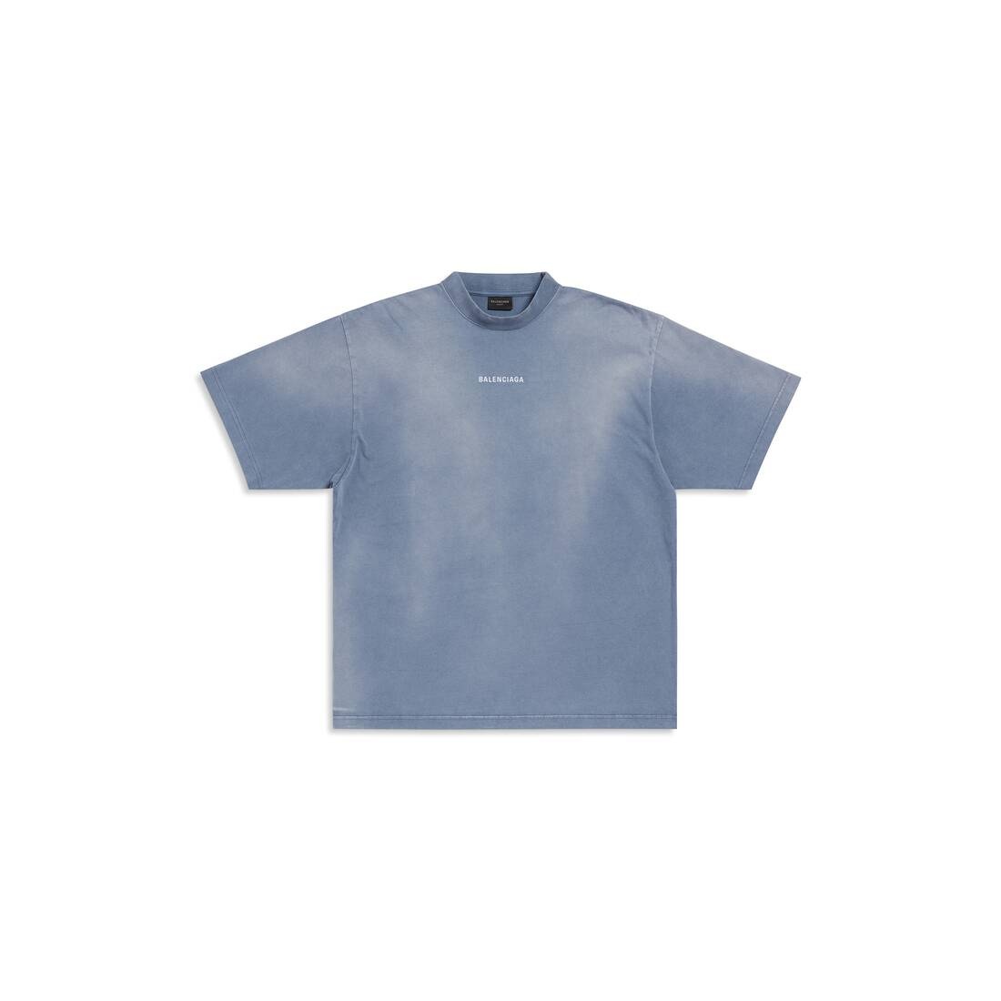 Balenciaga Back T-shirt Medium Fit in Faded Blue - 1