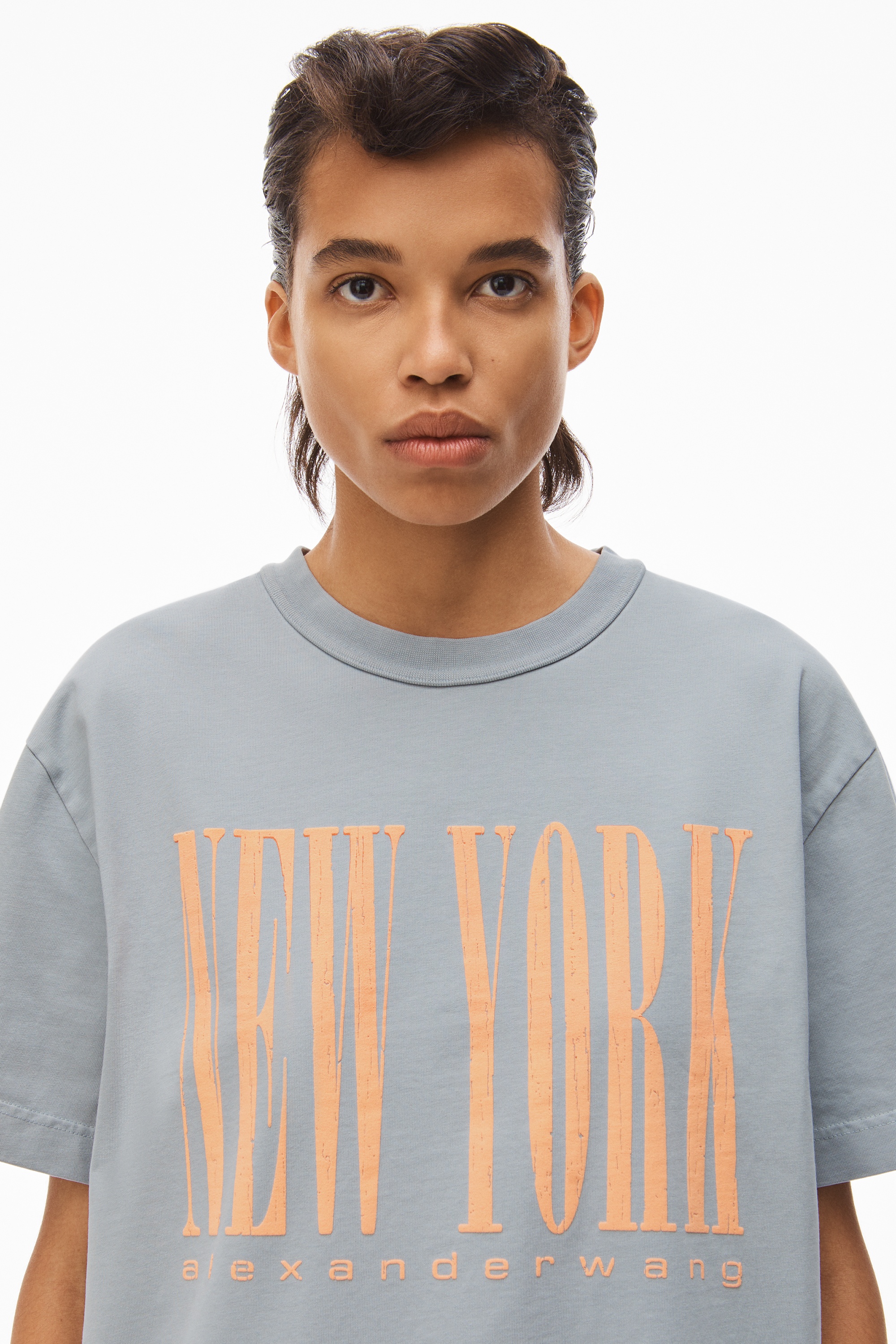 NY PUFF GRAPHIC TEE IN COMPACT JERSEY - 3