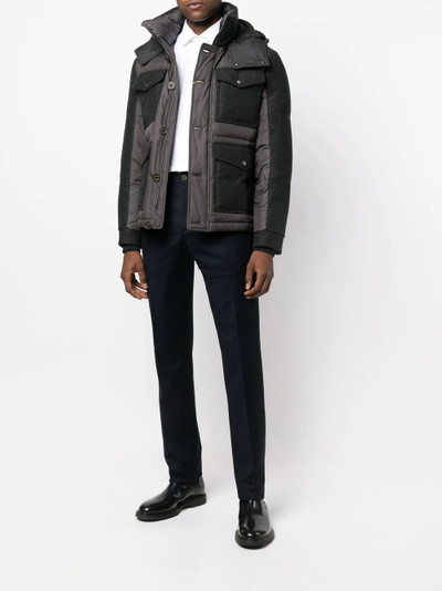 Canali hooded padded jacket outlook