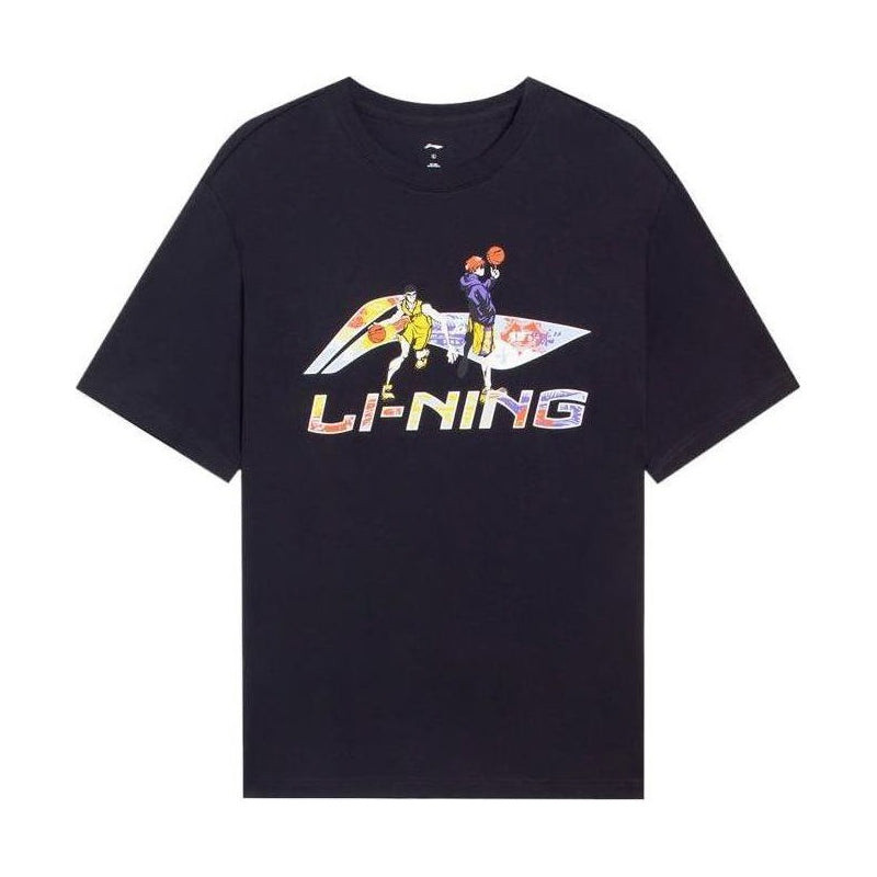 Li-Ning Hoops Cartoon Graphic T-shirt 'Black' AHSSD21-2 - 1