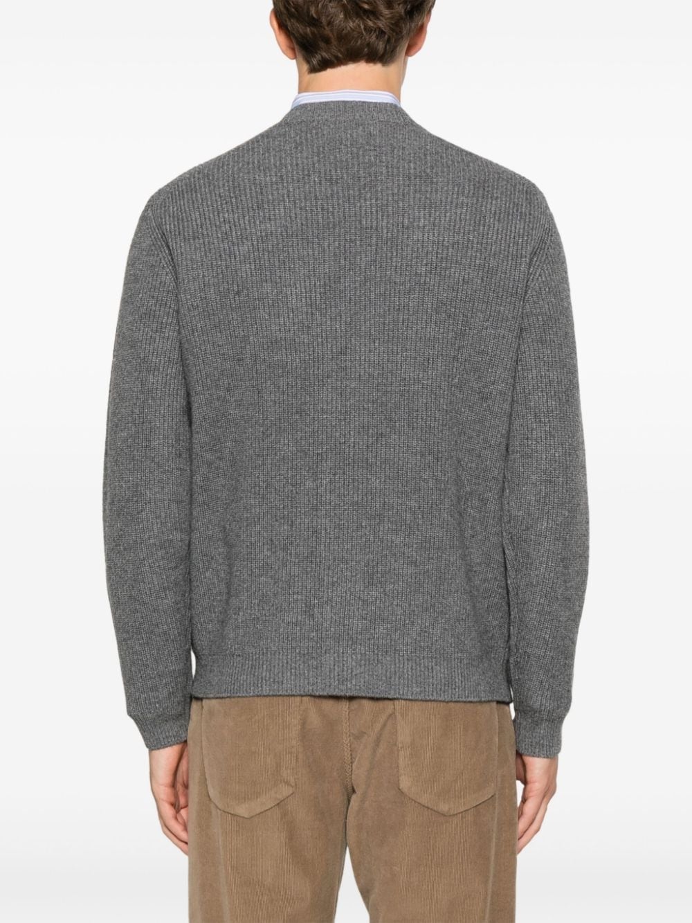 Bold Fox Head-patch cardigan - 4