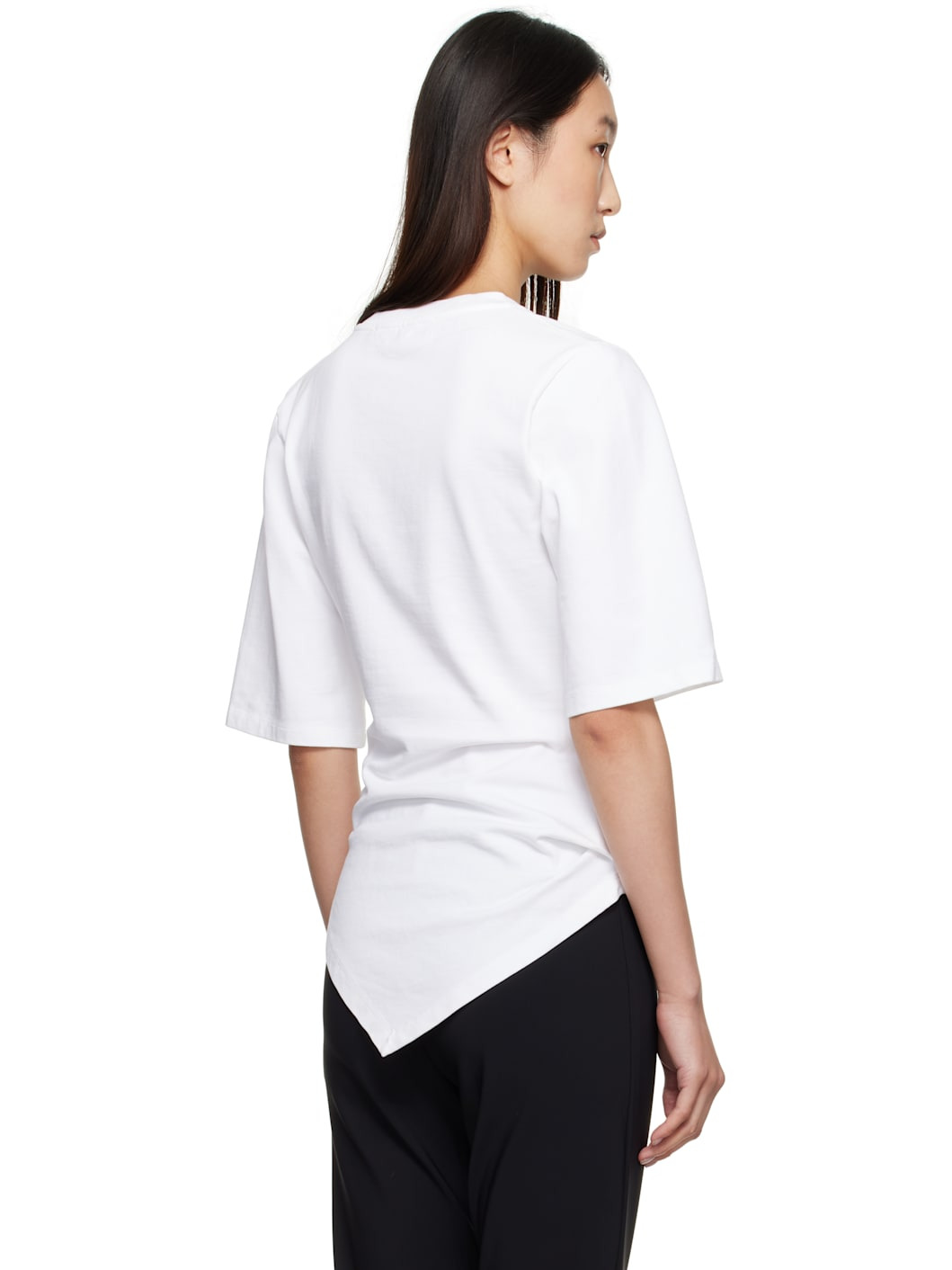 White Reinvented Twisted T-Shirt - 3