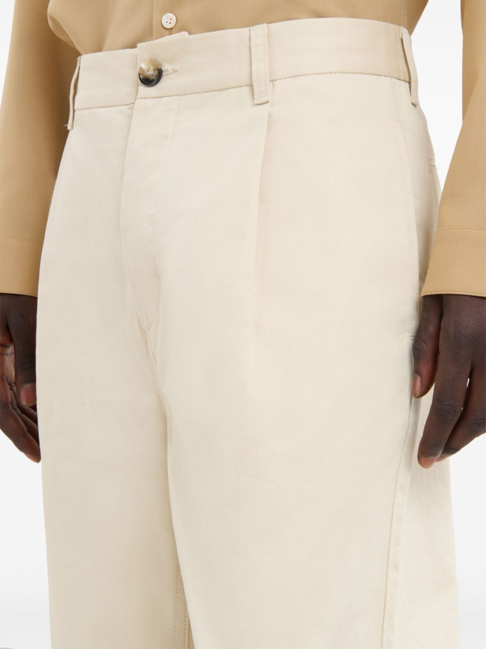 cotton wide-leg trousers - 5