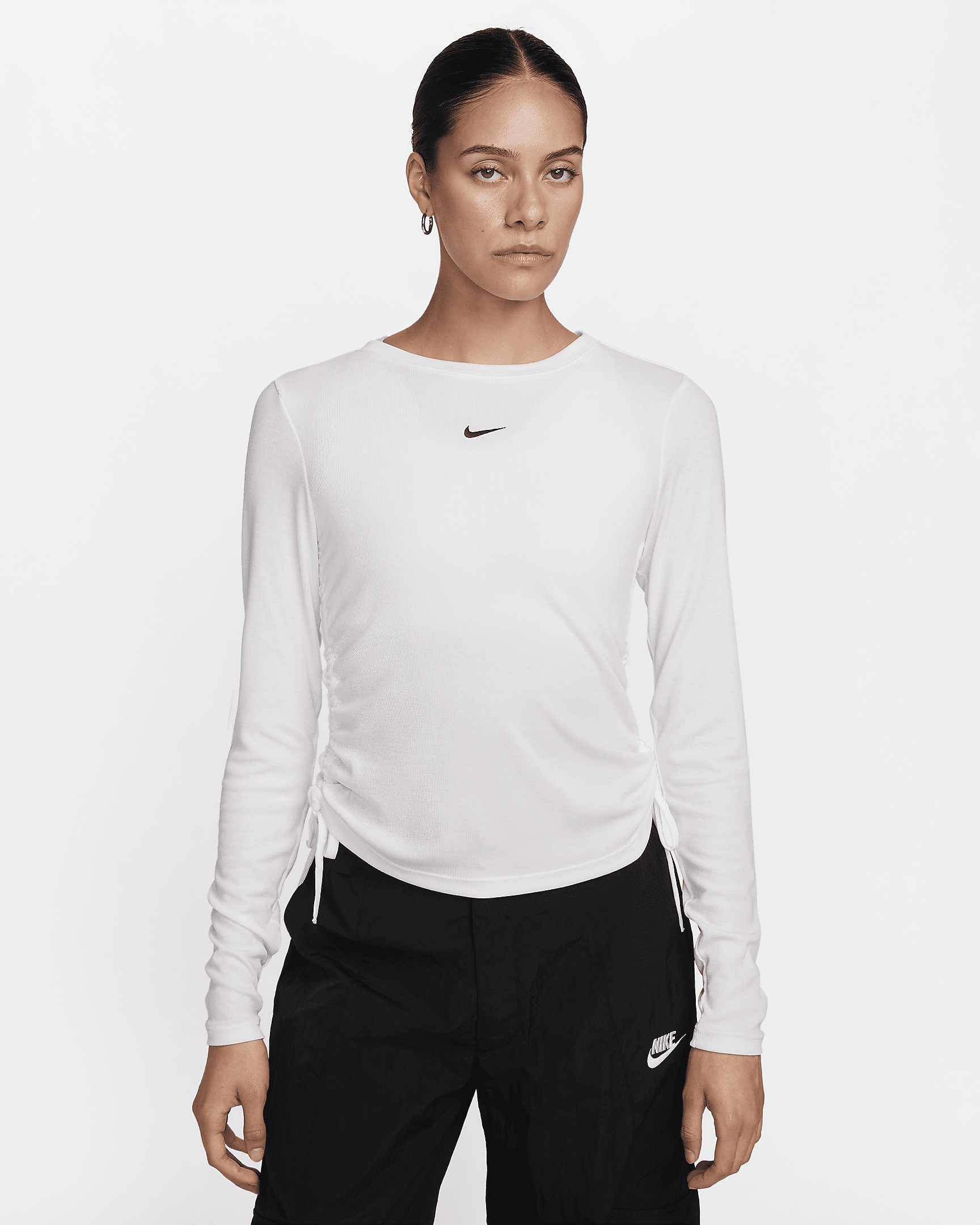 Nike Sportswear Essential Women's Ribbed Long-Sleeve Mod Crop Top - 1