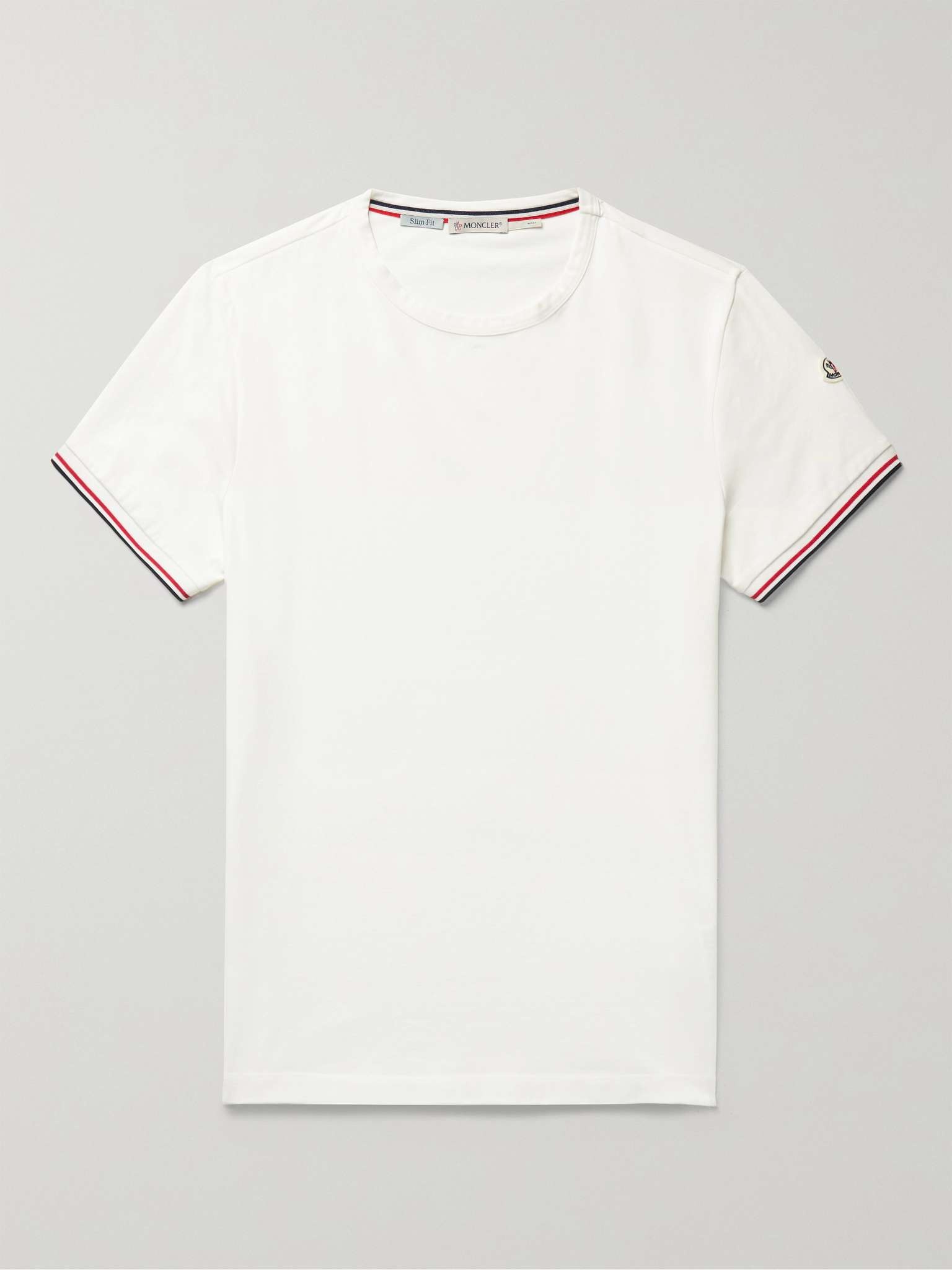 Contrast-Tipped Stretch-Cotton Jersey T-Shirt - 1