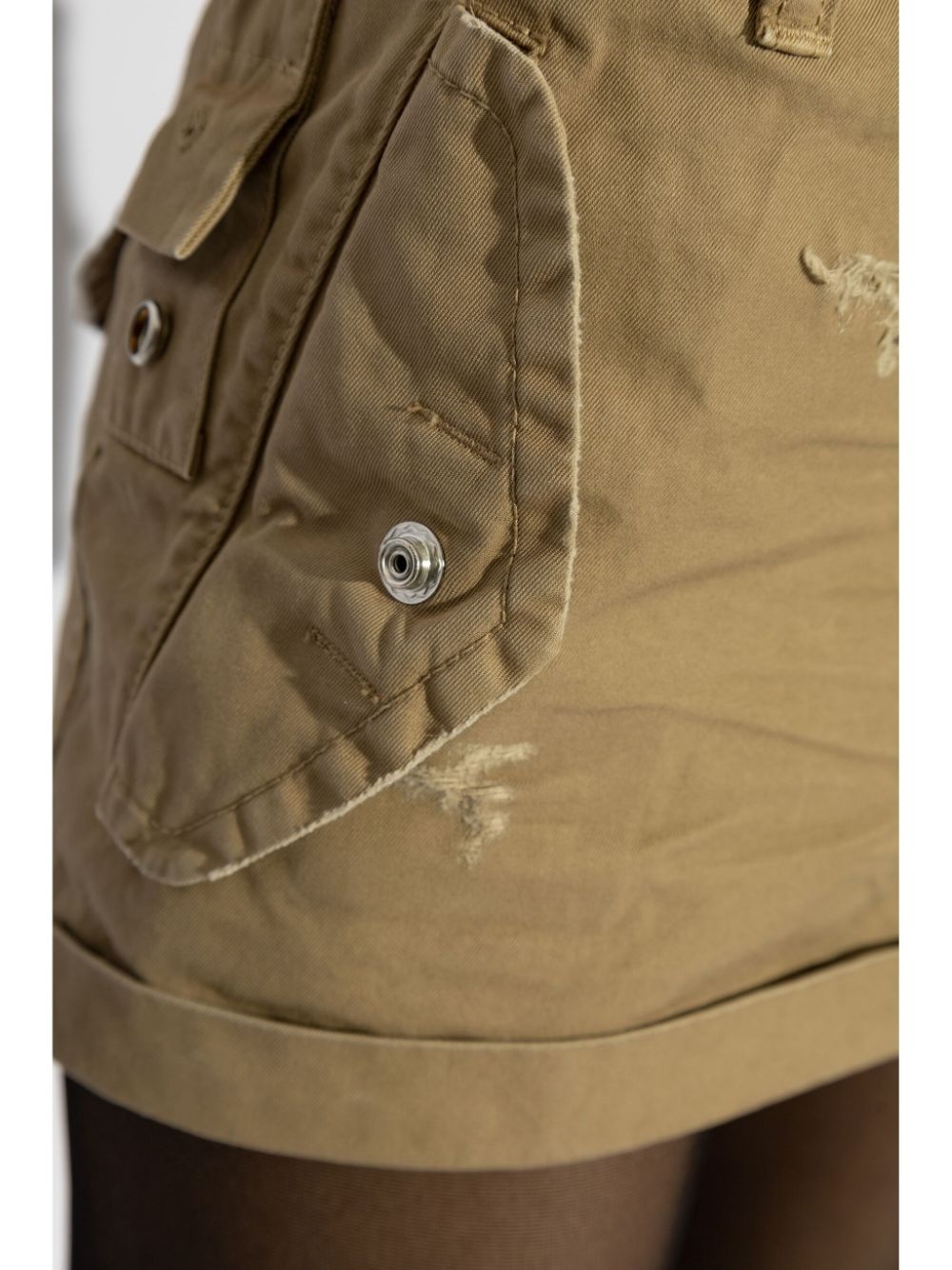 distressed-effect mini skirt - 5