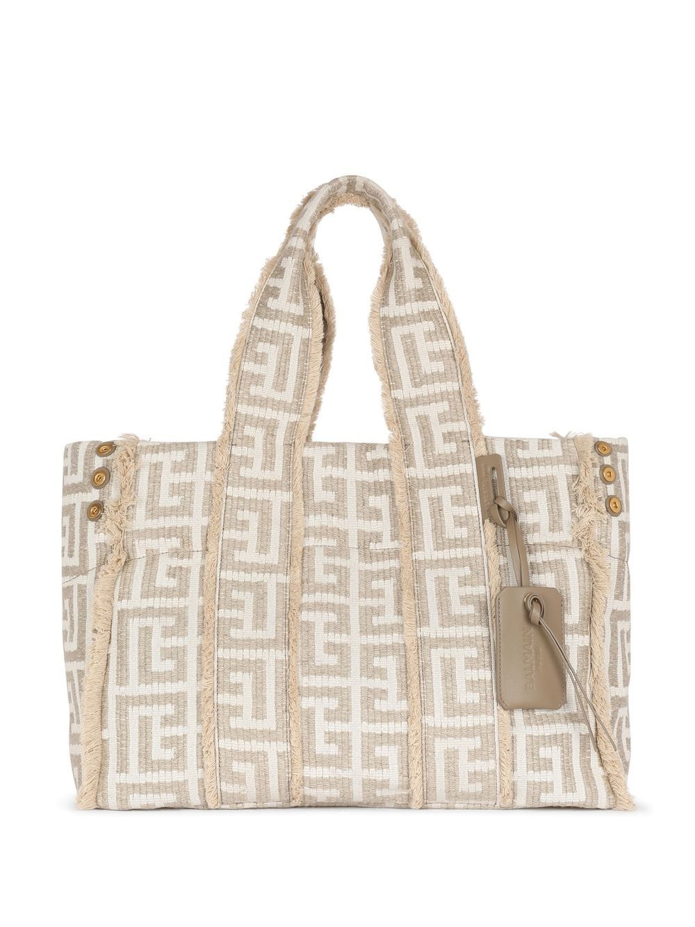 monogram jacquard tote bag - 1