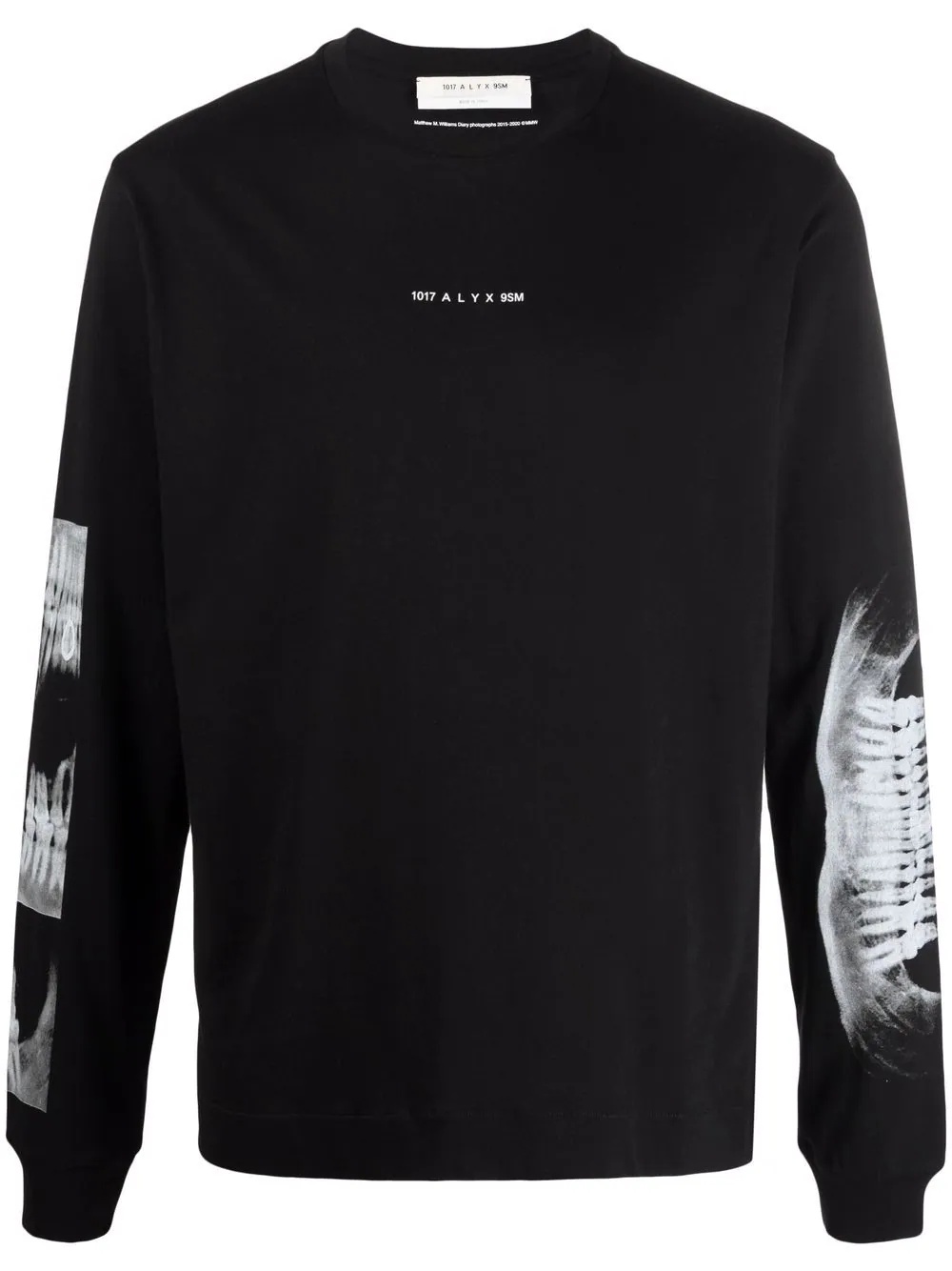 triple print long sleeved T-shirt - 1