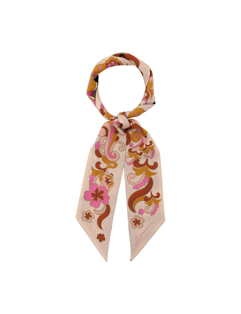 PRINTED SILK RIBBON SCARF 1
