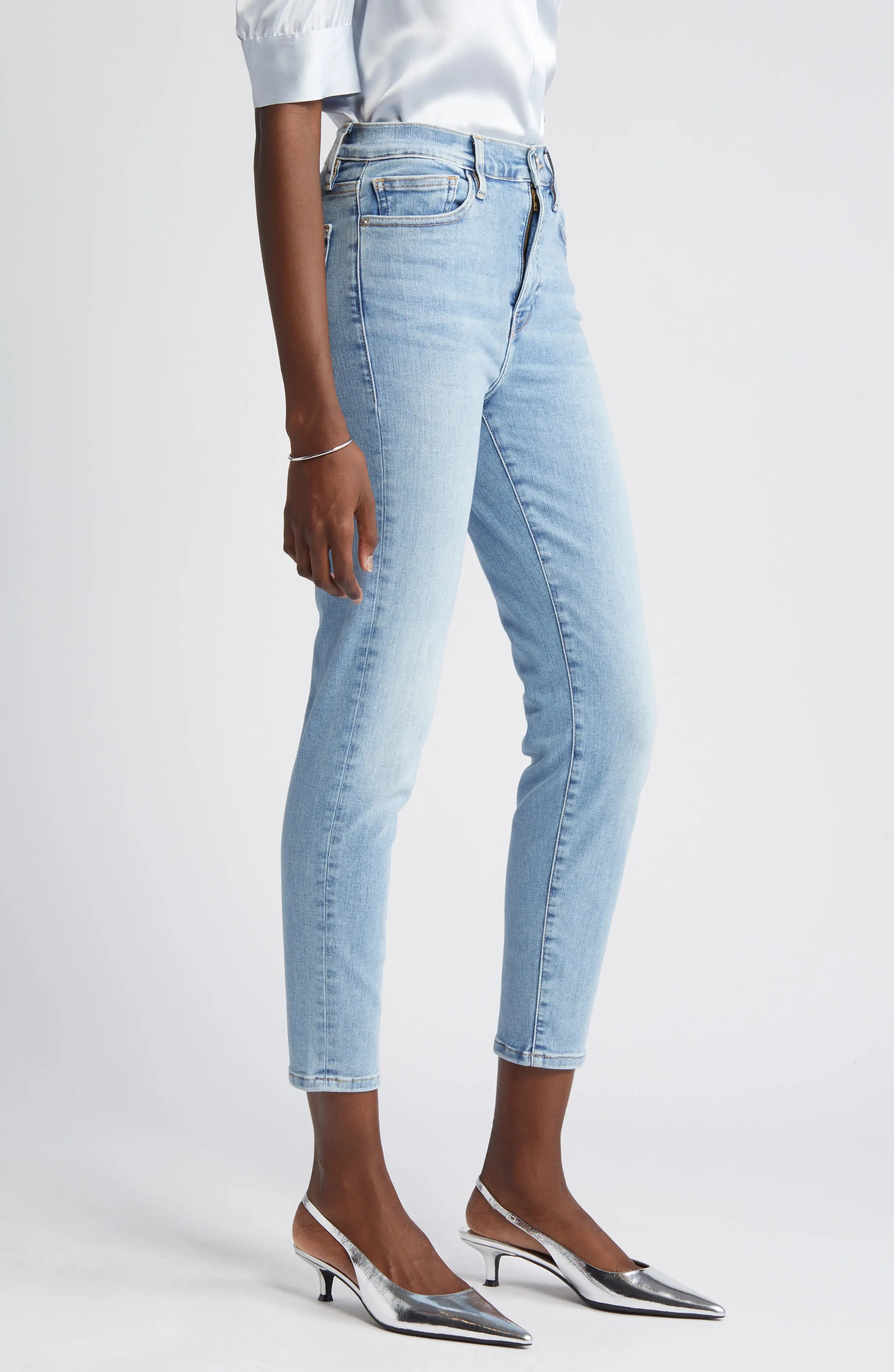 Le High Ankle Crop Skinny Jeans - 10