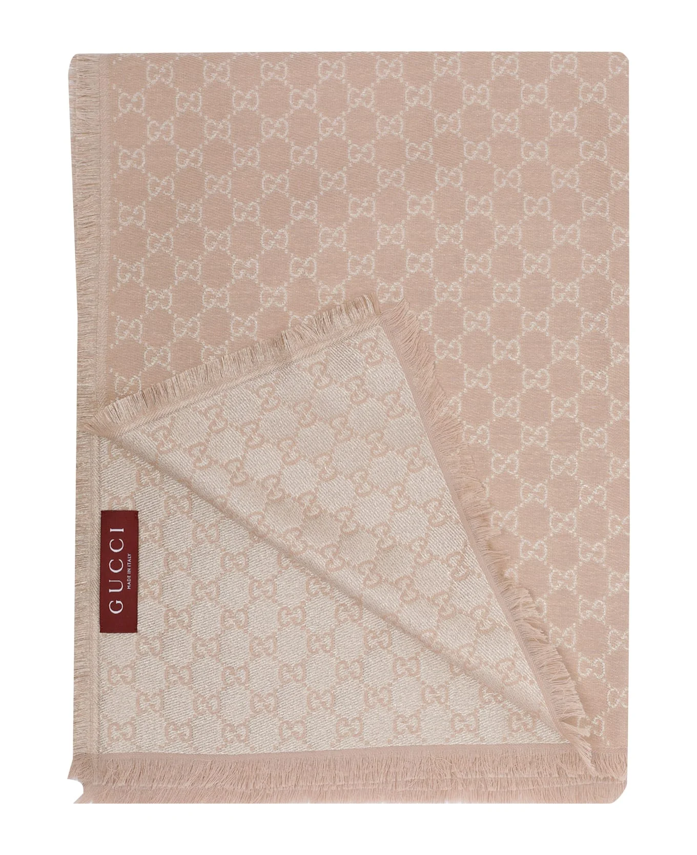 Gg Lame' Printed Scarf - 1