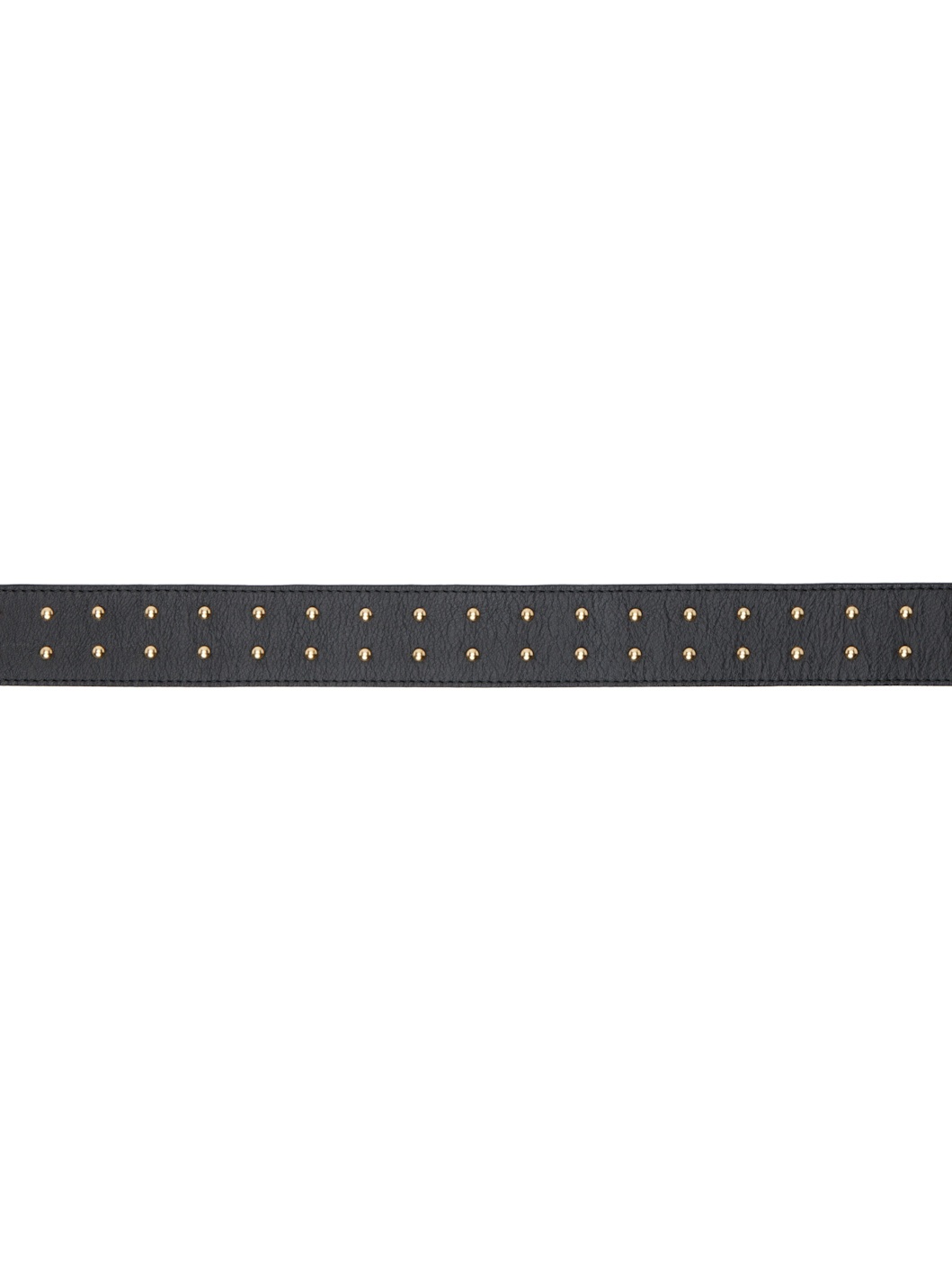 Black Studded Large Buckle Belt - 2