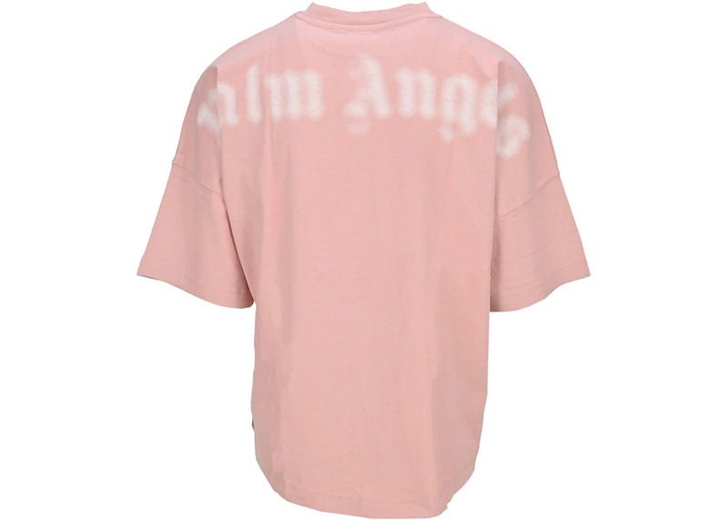 Palm Angels Palm Angels Blurred Logo Oversized T-Shirt Mauve White outlook