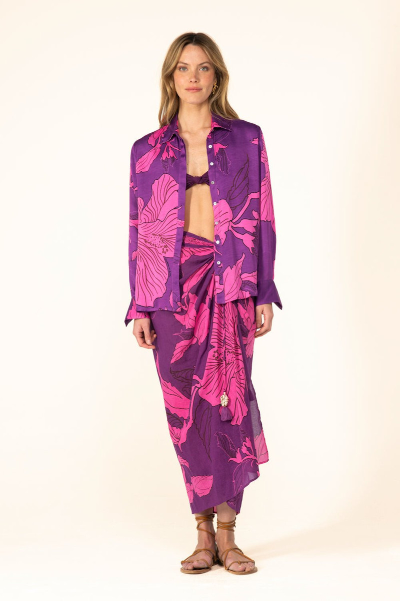 Shirt Eileen - Purple Hibiscus 4