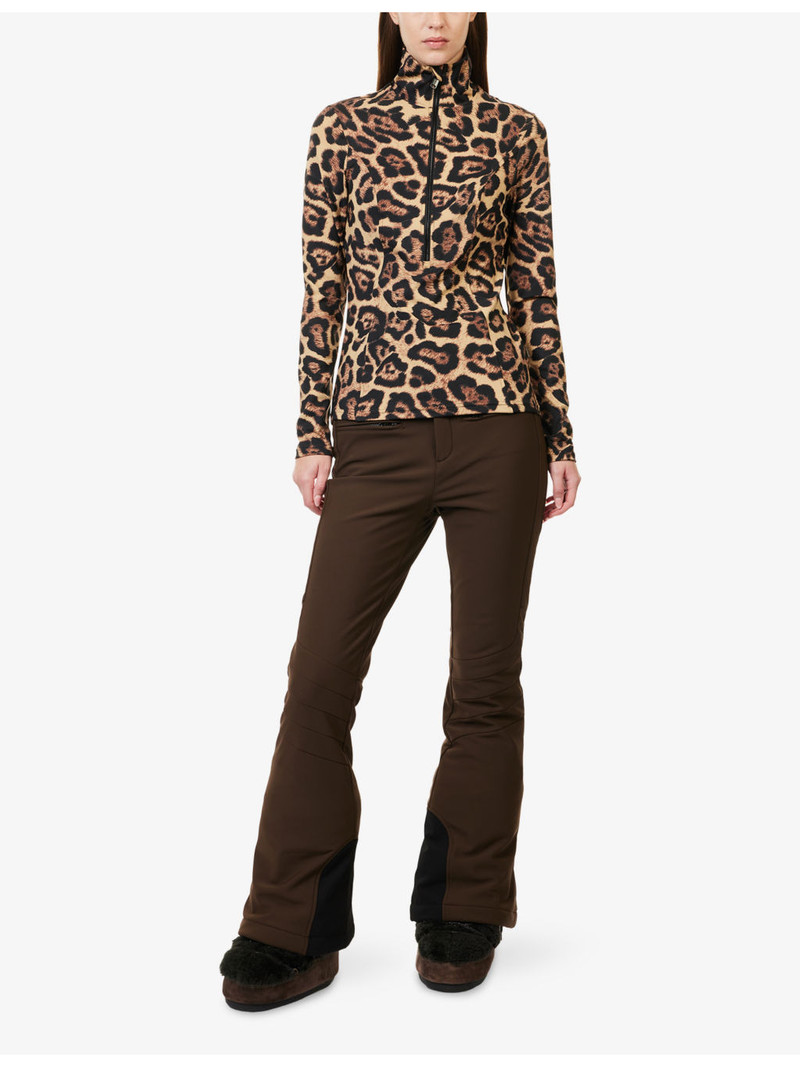 GOLDBERGH Leona Jaguar-Print Stretch-Jersey Ski Top outlook