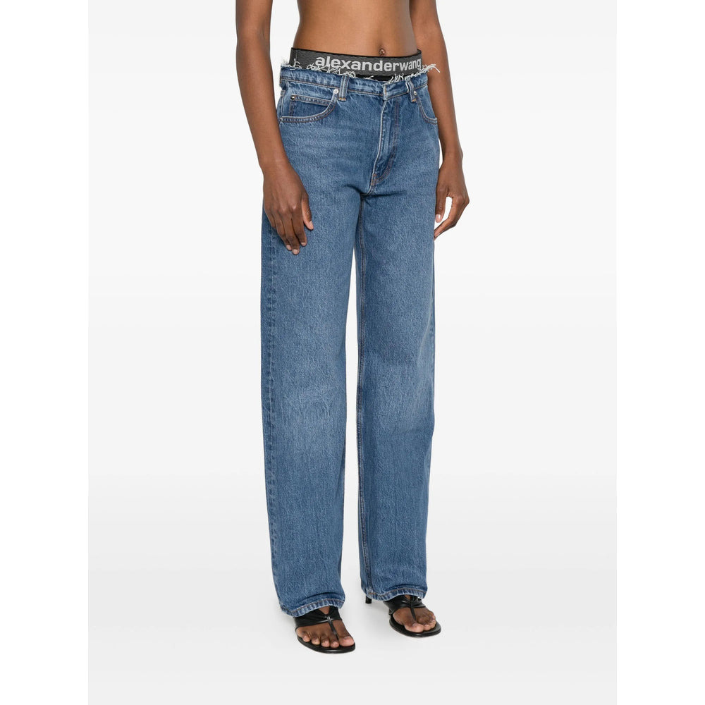 Alexander Wang Blue Denim - Straight-Leg Jeans Women - 5