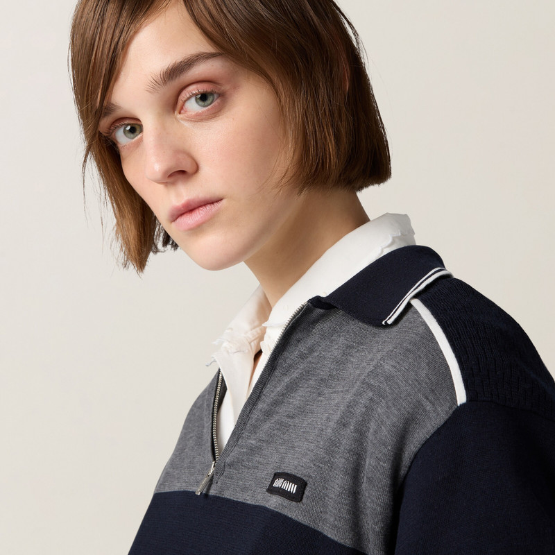 Cotton and silk polo shirt 5
